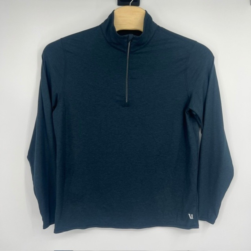 Vuori Men's‎ Strato Tech Navy Blue Athletic Quarter Zip Pullover Size Medium